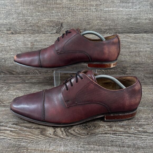 Florsheim Postino Dress Shoes Men\'s 10.5 D Burgundy Leather Cap Toe Oxford main image 6